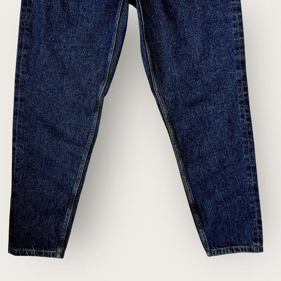 ASOS Design Double Pleats Tapered Leg Dark Blue Washed Jeans Men Size W31 - Picture 5 of 13